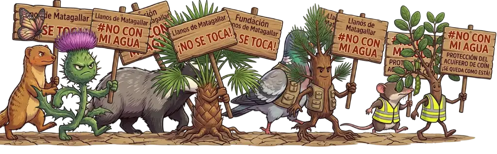 Animales del llano de Matagallar de Coín en defensa de su acuífero